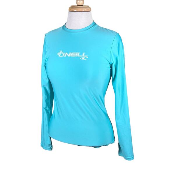 O’Neill Women’s Seafoam Green Rashguard Beach Swim Boating Surfing UPF50 Shirt S - Picture 10 of 10